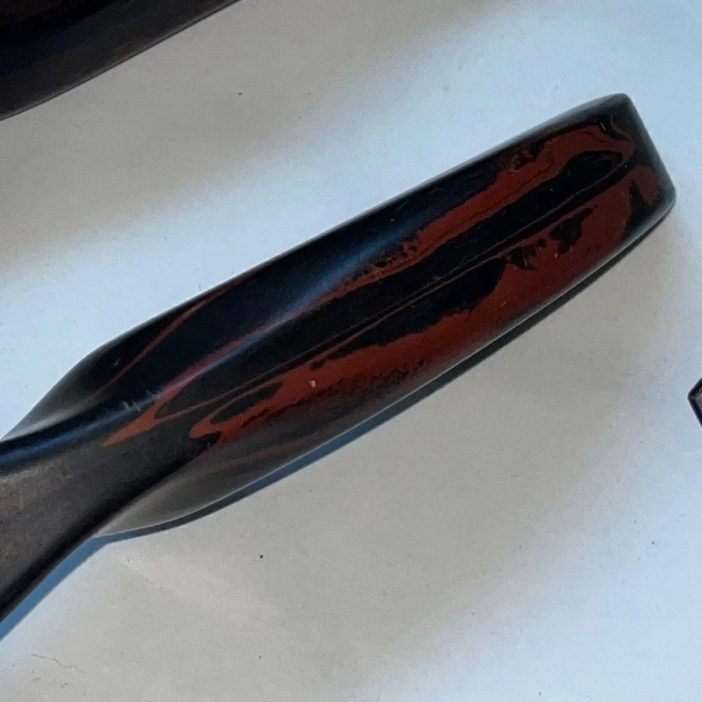 Cutco serving fork and spoon brown swirl handle 17KH 1726